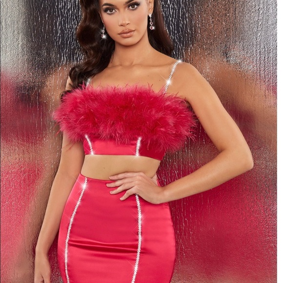 Hot pink Oh Polly  two piece set - Picture 2 of 3